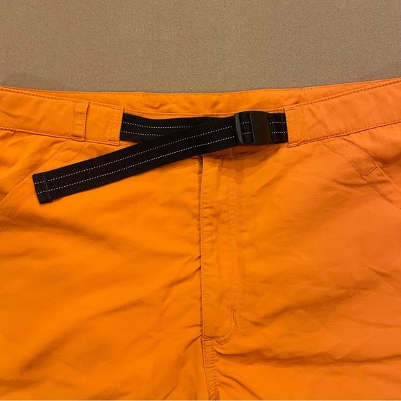 Men’s L.L.Bean Orange Nylon Mesh Lined Belted Shorts Size Medium - Picture 3 of 10